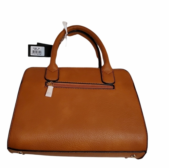 Tan Vegan Leather Bag NWT Long strap - Picture 2 of 5